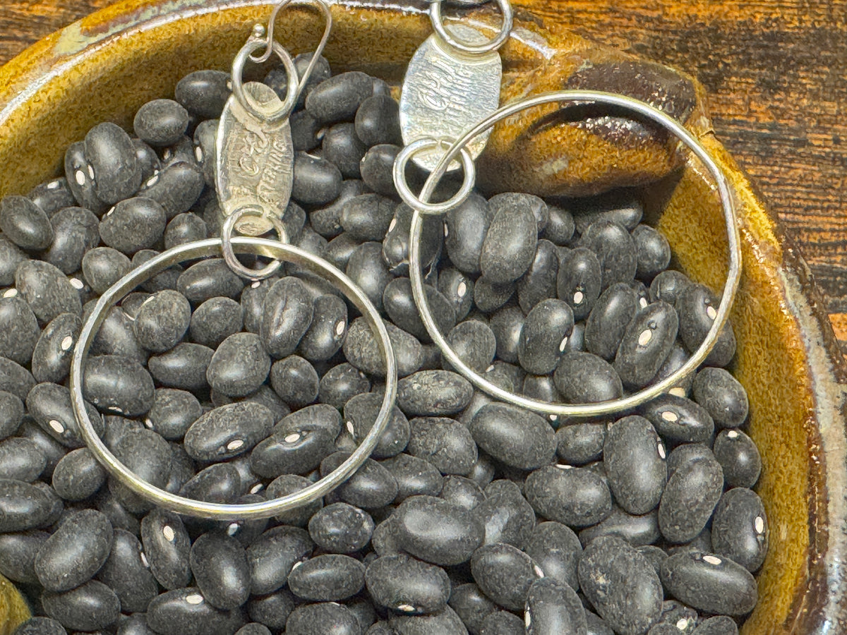 Sterling silver hoop earrings
