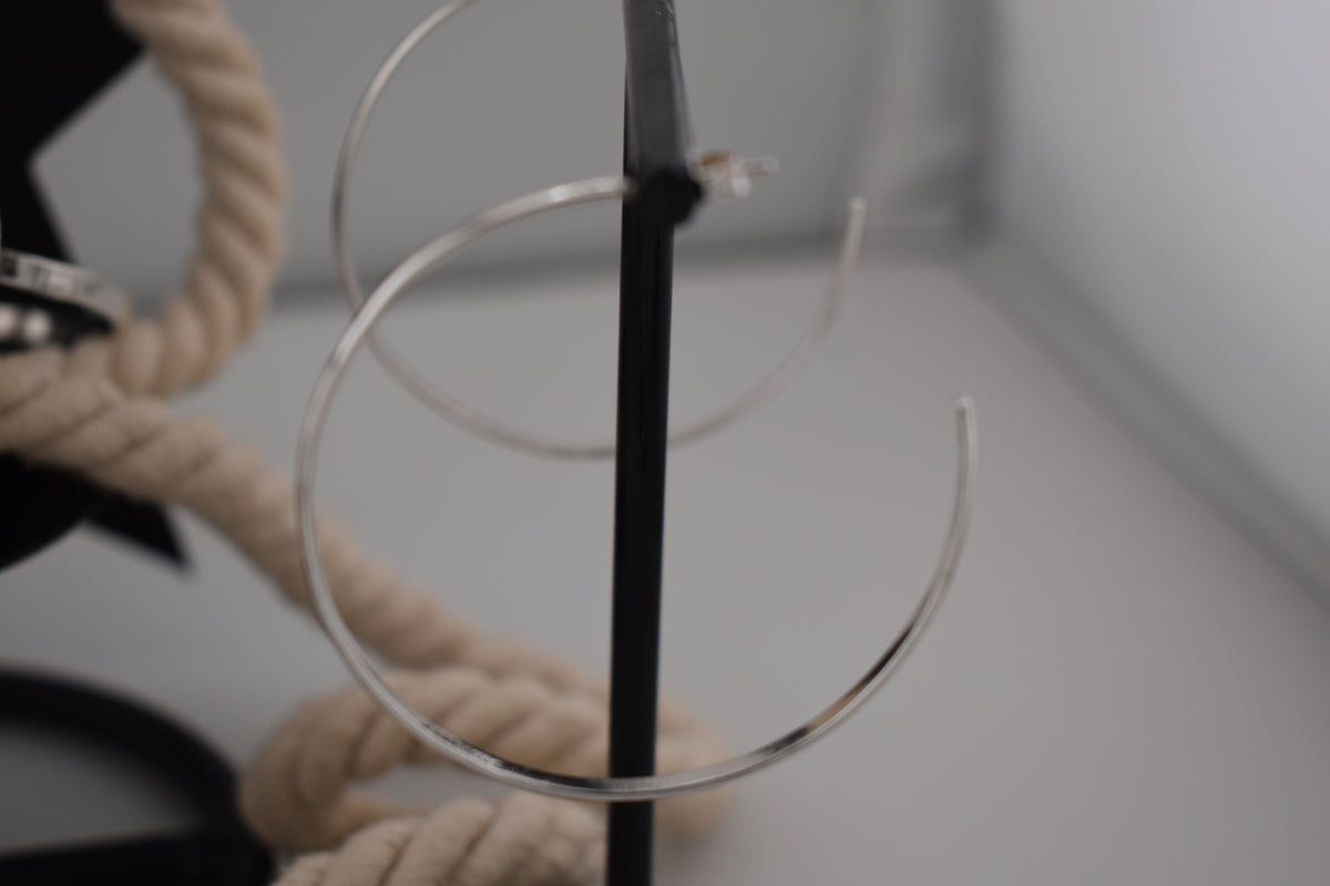 Big sterling silver hoops