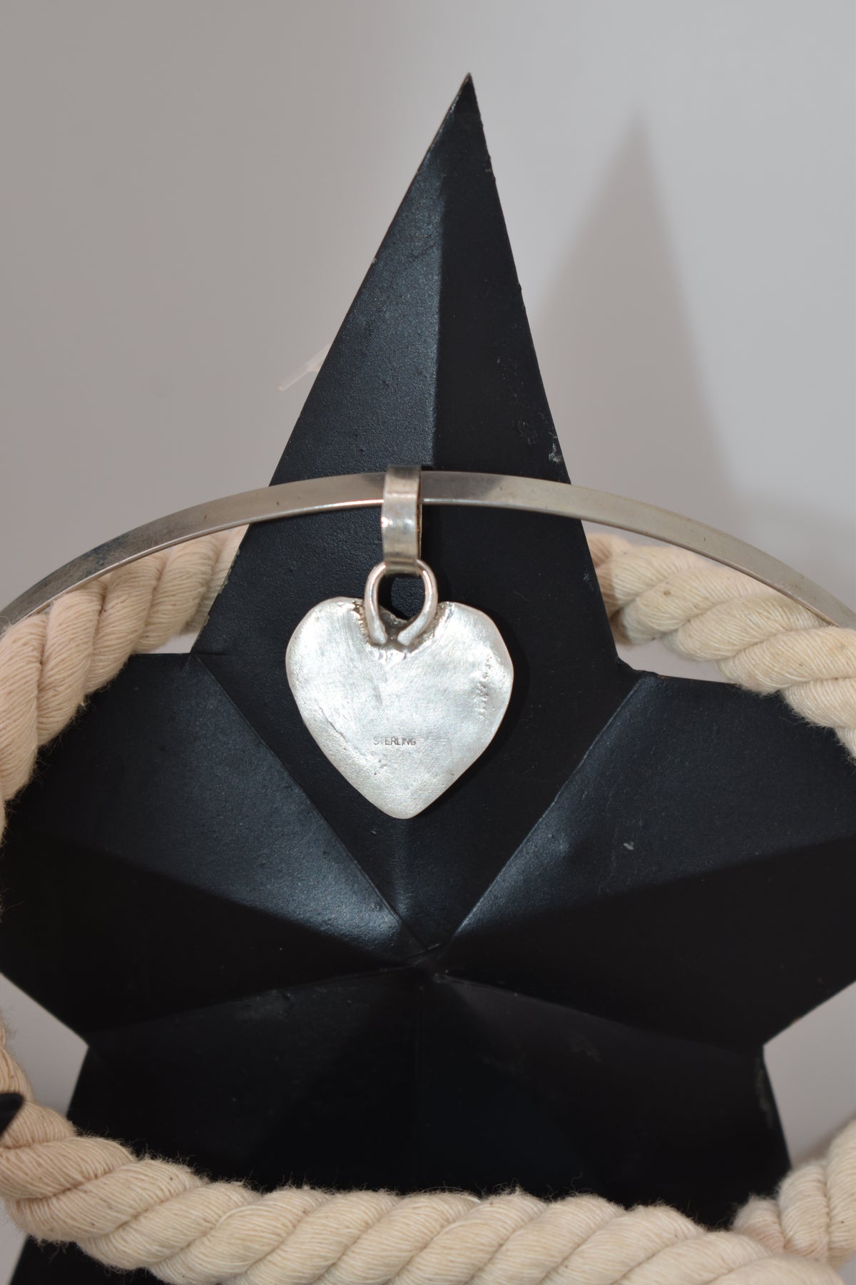Sterling silver heart pendant