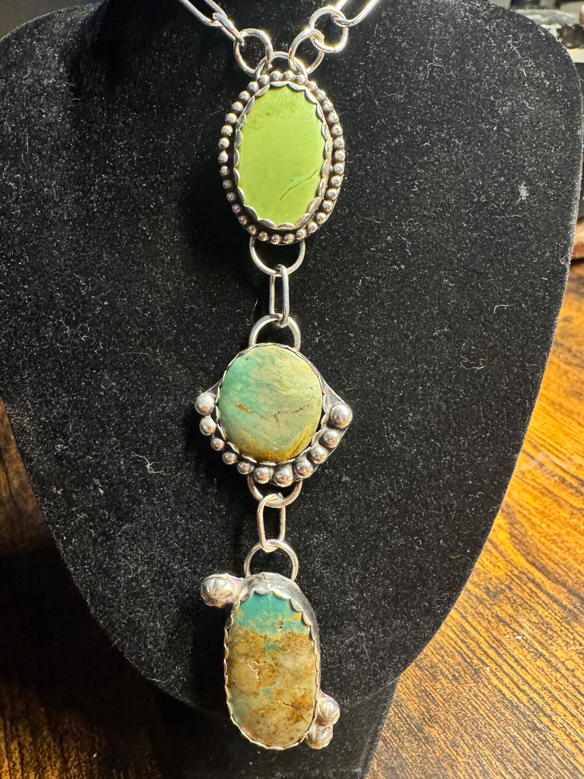 Sterling silver Elisa turquoise necklace