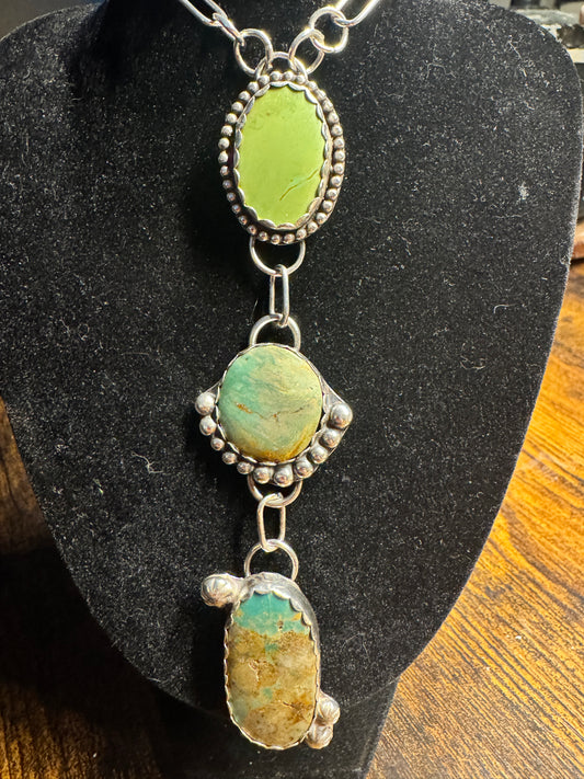 Sterling silver Elisa turquoise necklace