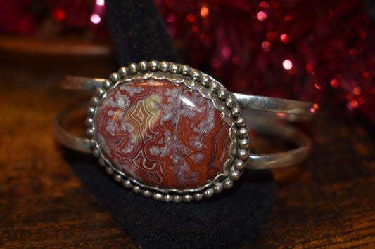 Crazy lace agate bracelet