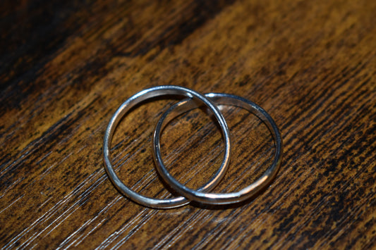 Sterling silver double ring