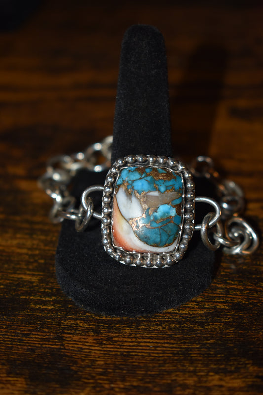 Spiny oyster copper bracelet