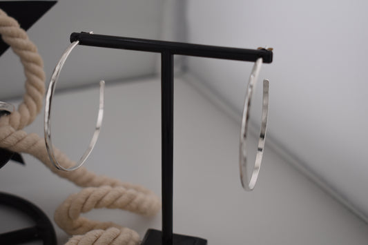 Big sterling silver hoops