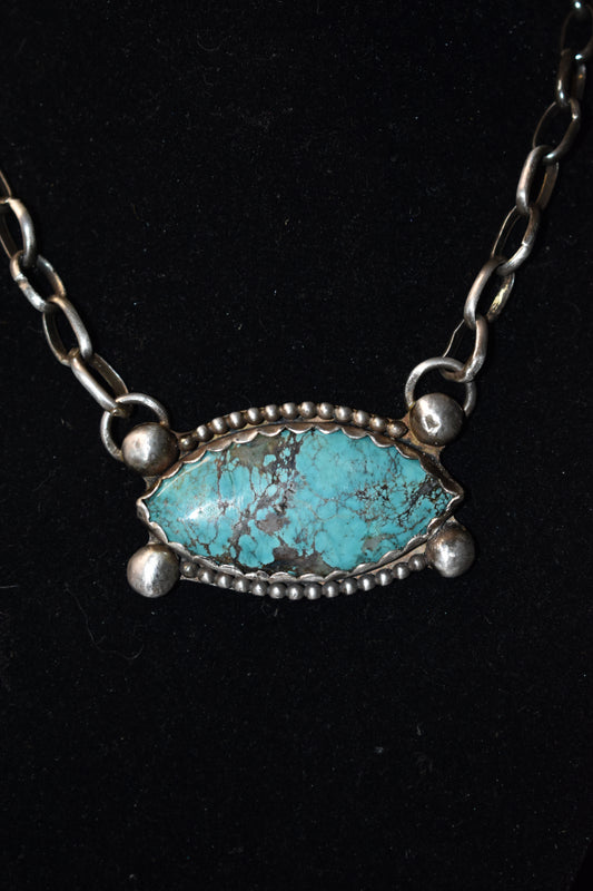 Sterling silver turquoise necklace
