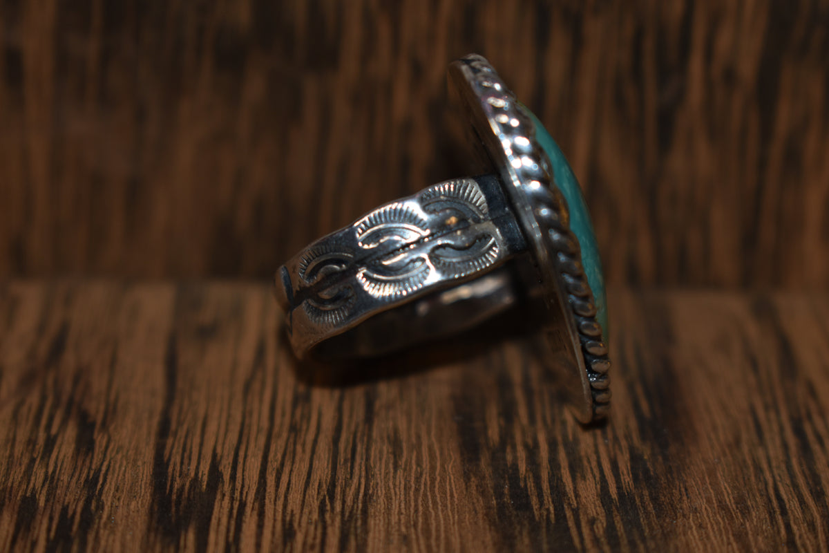 Sterling silver turquoise heart ring