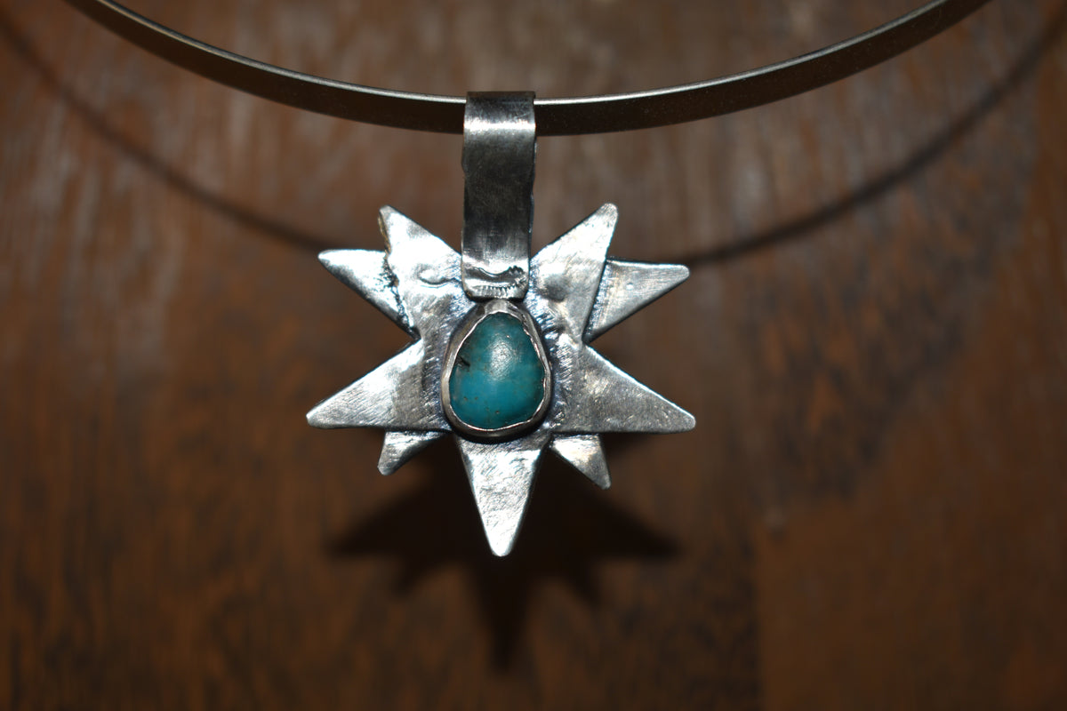 Sterling silver turquoise pendant