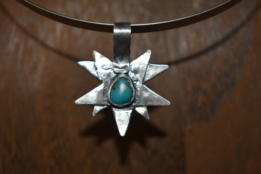 Sterling silver turquoise pendant