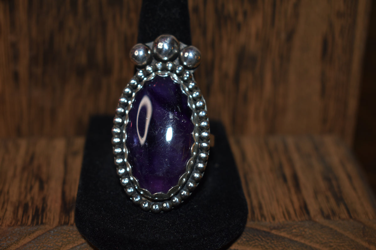 Sterling silver amethyst ring