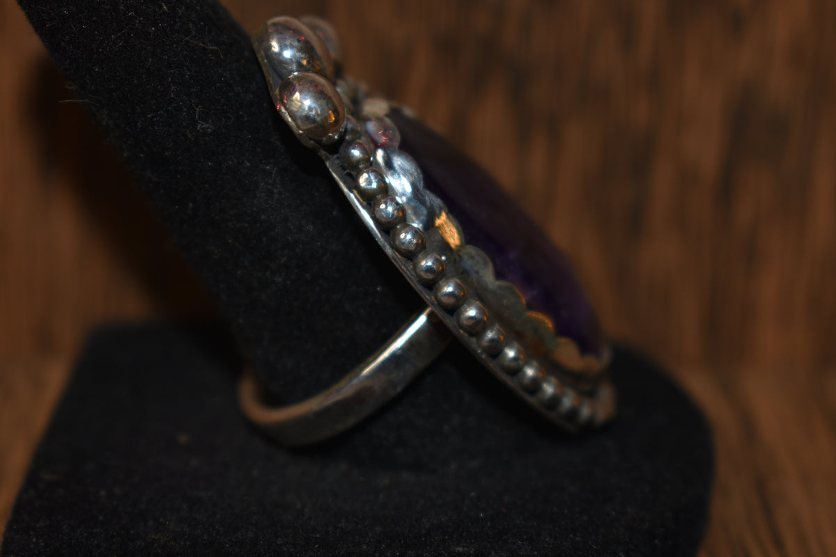 Sterling silver amethyst ring