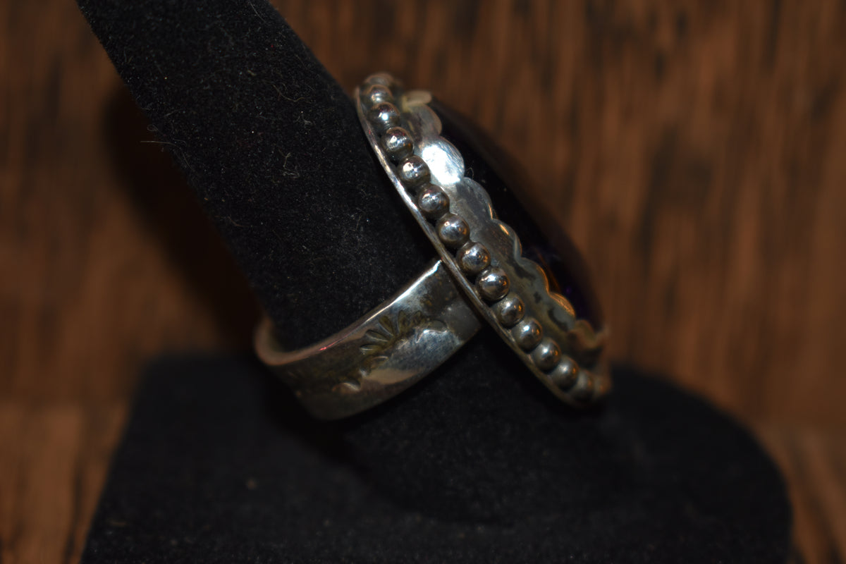 Sterling silver amethyst ring