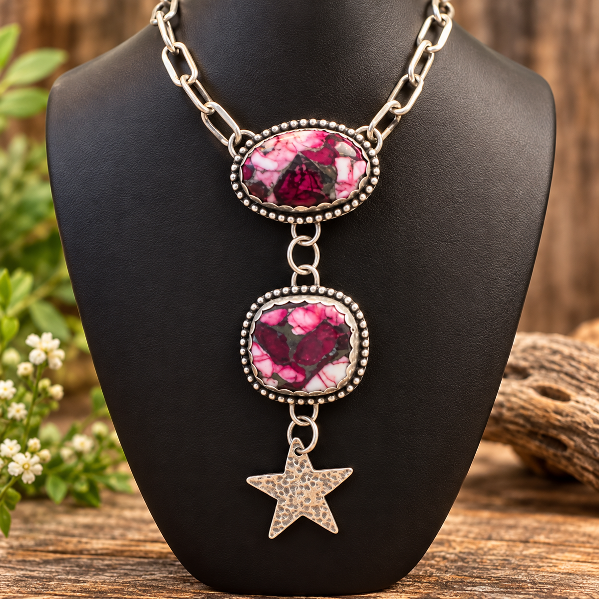 Ss rose dahlia necklace